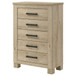Oakglen - 5-Drawer Bedroom Chest Of Drawers - Weathered Oak