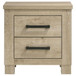 Oakglen - 2-Drawer Nightstand Bedside Table - Weathered Oak