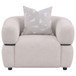 Jeanette - Fabric Upholstered Round Arm Accent Chair - Beige
