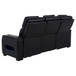 Zuma - Faux Leather Dual Power Reclining LED Sofa - Black