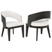 Leandro - Upholstered Dining Arm Chair (Set of 2) - Burnished Black / Cream