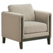 Islington - Fabric Upholstered Panel Arm Accent Chair - Taupe