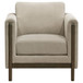 Islington - Fabric Upholstered Panel Arm Accent Chair - Taupe