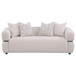 Jeanette - 84" Fabric Upholstered Round Arm Sofa - Beige