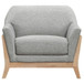 Vaughn - Fabric Upholstered Flared Arm Accent Chair - Gray