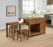 Mayfair - 3 Piece Kitchen Island With Extension Table - Dark Oak