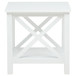 Skyview - Square Pine Wood Side End Table With Shelf - White
