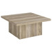 Devar - Square Engineered Wood Coffee Table - Distressed Pine
