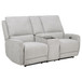 Sylmar - Chenille Upholstered Power Reclining Loveseat - Dove Gray