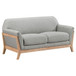 Vaughn - Fabric Upholstered Flared Arm Loveseat - Gray