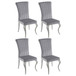 Betty - Velvet Upholstered Dining Side Chair (Set of 4) - Gray And Chrome