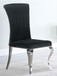 Betty - Velvet Upholstered Dining Side Chair (Set of 4) - Black And Chrome