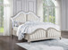 Evangeline - Tufted Upholstered Platform Queen Bed - Ivory And Silver Oak
