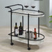 Desiree - 2-Tier Faux Marble Shelf Metal Bar Cart - Black