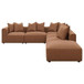 Jennifer - 6 Piece Upholstered Modular Sectional - Terracotta