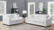 Ashlyn - 2 Piece Upholstered Sloped Arm Sofa Set - White
