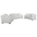 Ashlyn - 3 Piece Upholstered Sloped Arm Sofa Set - White