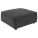 Sunny - Square Upholstered Ottoman - Dark Charcoal
