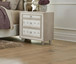 Antonella - Upholstered 3-Drawer Nightstand - Ivory And Camel