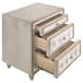 Antonella - Upholstered 3-Drawer Nightstand - Ivory And Camel