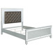 Gunnison - Wood Queen LED Panel Bed - Silver Metallic