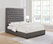 Camille - Upholstered California King Panel Bed - Gray