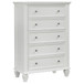 Sandy Beach - 5-Drawer Bedroom Chest - Cream White