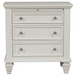 Sandy Beach - 3-Drawer Nightstand - Cream White
