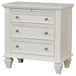 Sandy Beach - 3-Drawer Nightstand - Cream White