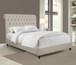 Devon - Upholstered Full Panel Bed - Beige