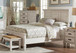 Franco - Wood Eastern King Panel Bed - Distressed White