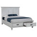 Franco - Wood Eastern King Storage Panel Bed - Distressed White