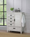 Franco - 5-Drawer Door Chest - Distressed White