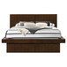 Jessica - Queen Platform Bed With Rail Seating - Cappuccino