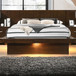 Jessica - Queen Platform Bed With Rail Seating - Cappuccino