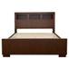 Jessica - California King LED Storage Bookcase Bed - Cappuccino