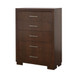 Jessica - 5-Drawer Bedroom Chest - Cappuccino