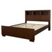Jessica - Eastern King LED Storage Bookcase Bed - Cappuccino
