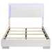 Felicity - Wood Full LED Panel Bed - White High Gloss