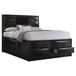 Briana - Wood California King Storage Bookcase Bed - Black