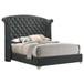 Melody - Upholstered Queen Wingback Bed - Gray
