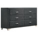 Melody - 6-Drawer Upholstered Dresser - Gray