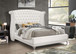 Barzini - Upholstered California King Wingback Bed - White