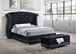 Barzini - Upholstered Eastern King Wingback Bed - Black