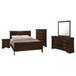 Louis Philippe - 5 Piece Full Bedroom Set - Cappuccino