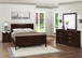 Louis Philippe - 4 Piece Full Bedroom Set - Cappuccino