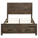 Woodmont - 4 Piece California King Storage Bedroom Set - Golden Brown
