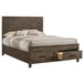 Woodmont - California King Storage Bed - Golden Brown