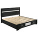 Miranda - Wood Eastern King Storage Panel Bed - Black