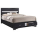 Miranda - Wood California King Storage Panel Bed - Black